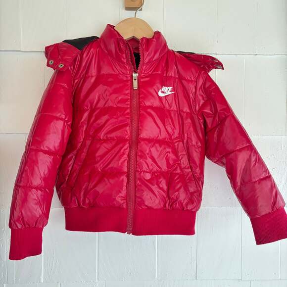 Nike Other - Nike Toddler Girl's Pink Hooded Puffer Jacket Size 2T